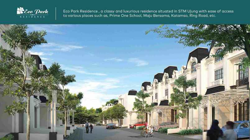 dijual villa komplek eco park residence