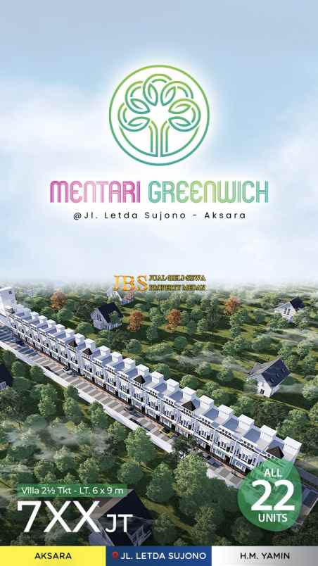 dijual villa komplek mentari greenwich