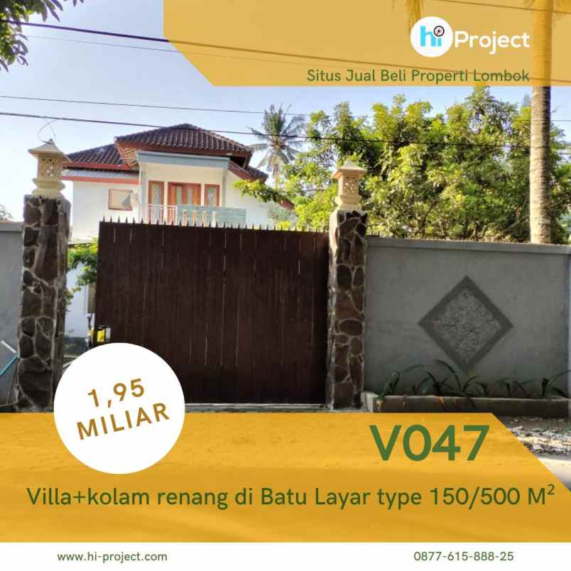 dijual villa teloke batu layar