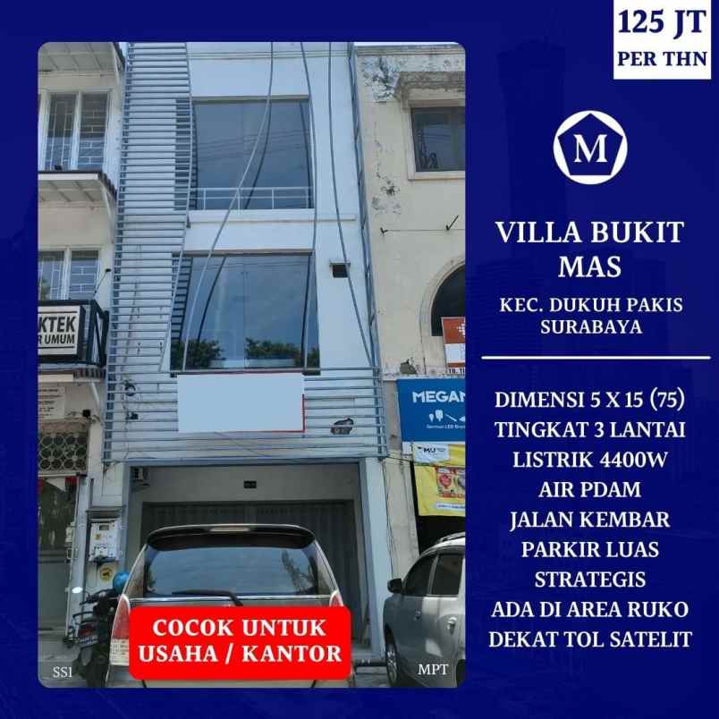 disewakan ruko gudang kantor villa bukit mas