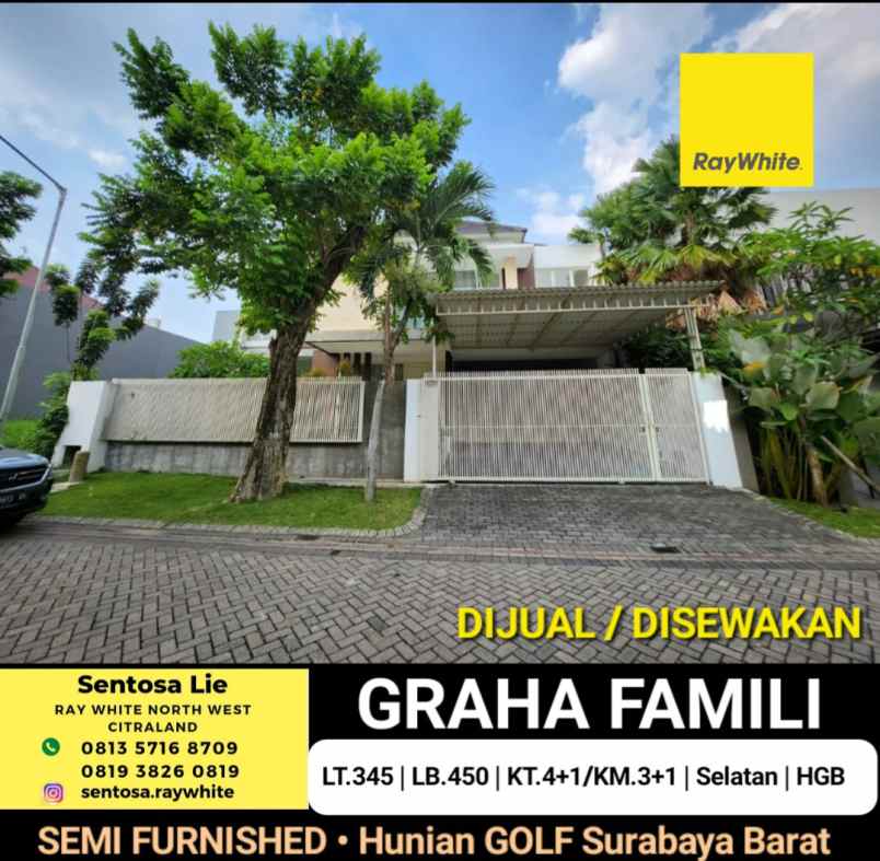 disewakan rumah jalan graha famili