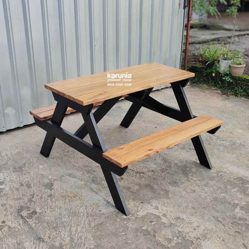 harga meja kursi makan warung kayu solid termurah