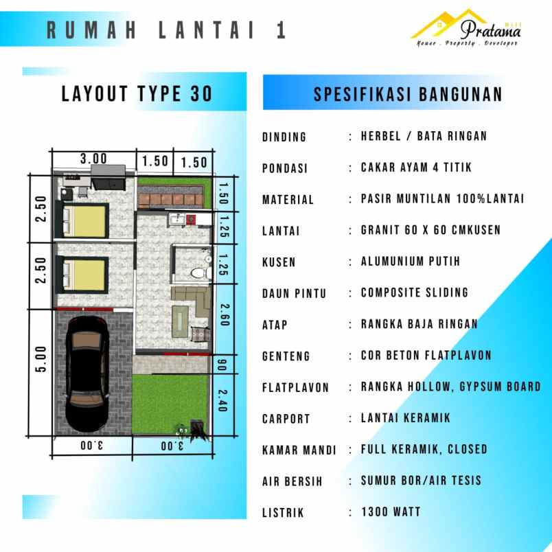 hunian cluster pratama hill klipang semarang