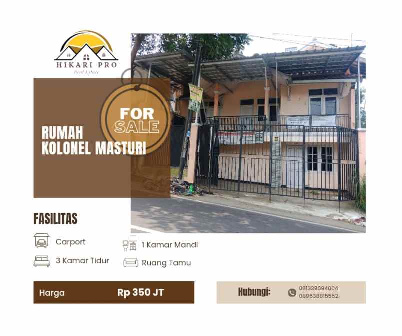 jual di bawah pasar rumah mainroad kolmas cisarua