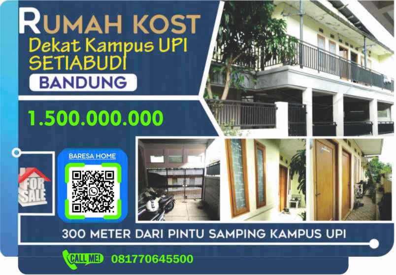 kost 14kamar dekat pintu samping kampus upi setiabudi