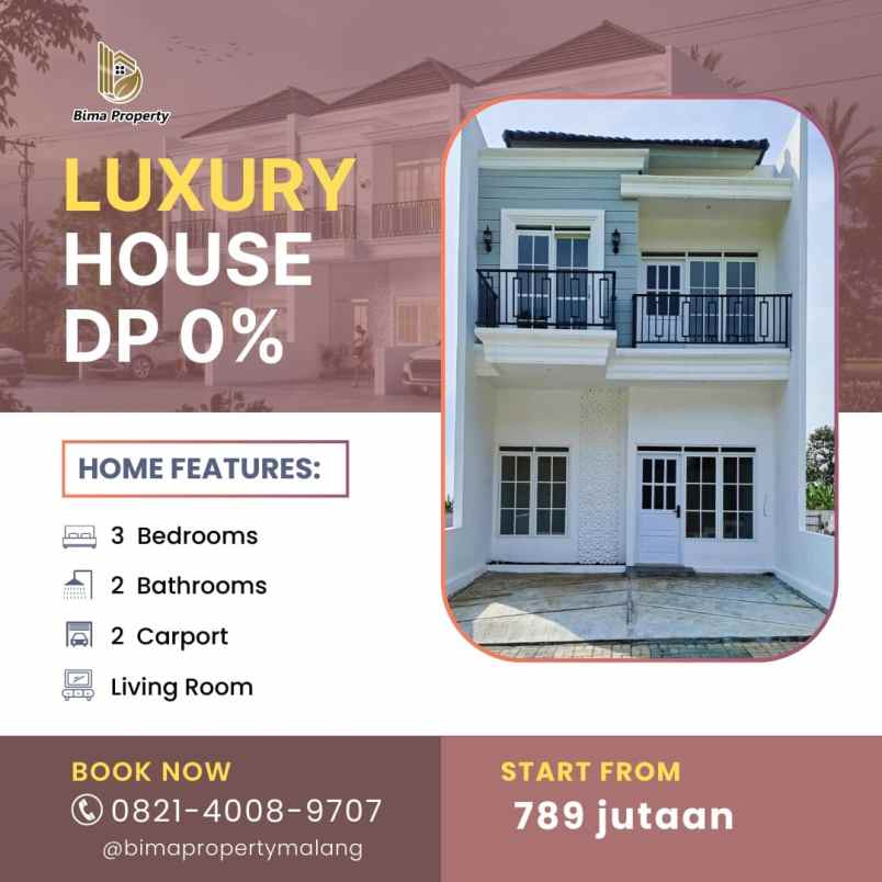 luxury home dp 0 area malang