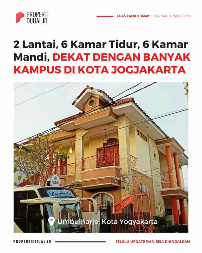 penginapan homestay dijual jogja dekat kampus