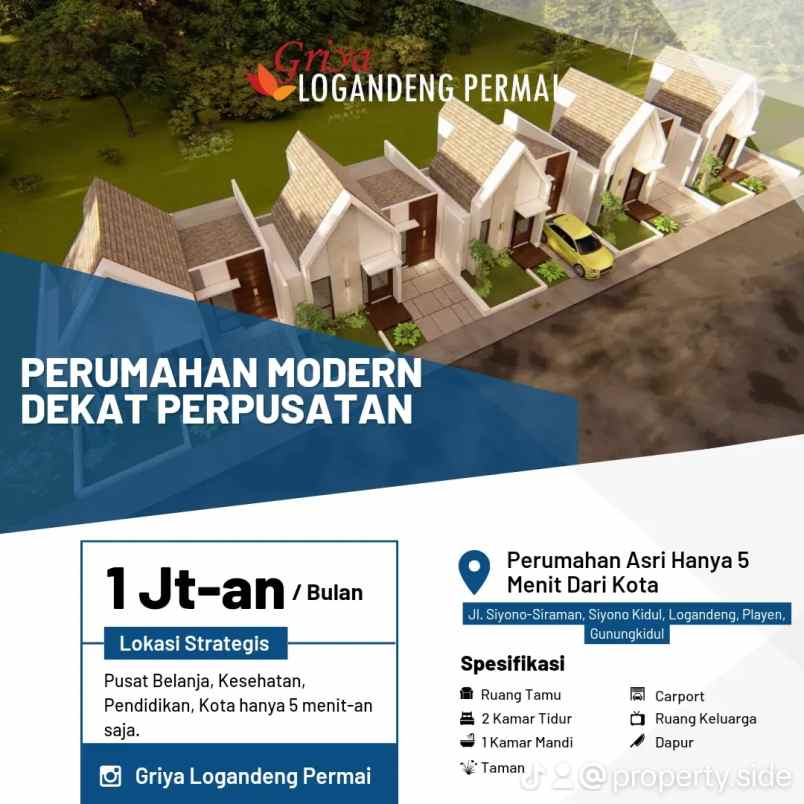 perumahan murah loh di gunungkidul harga terjangkau