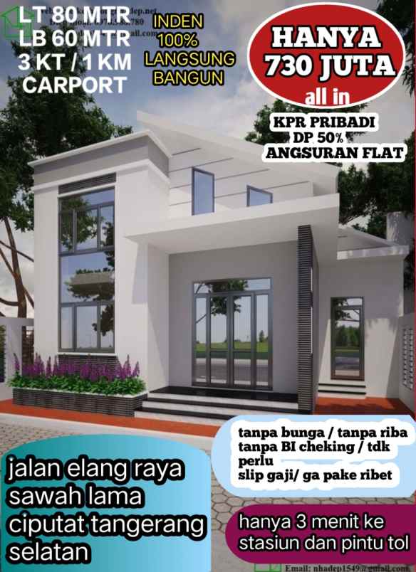 promk perdana runah 1 lantai bisa kpr tanpa bunga