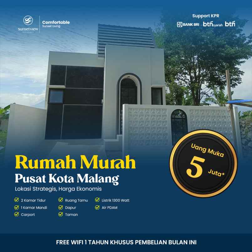 promo tahun baru rumah murah dp ringan kota malang