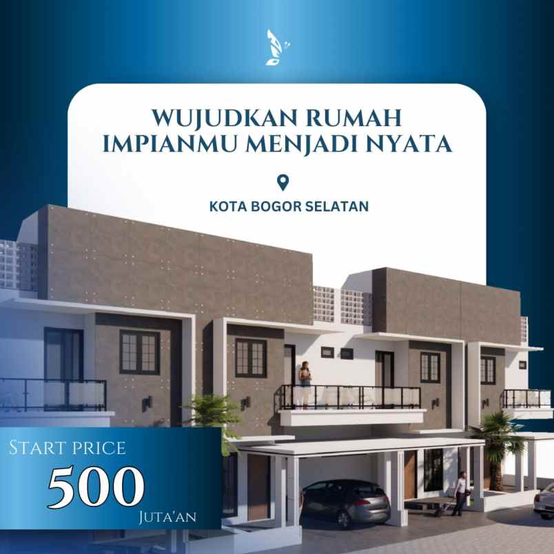 rumah 2 lantai 500 jutaan kota bogor dekat bnr bogor