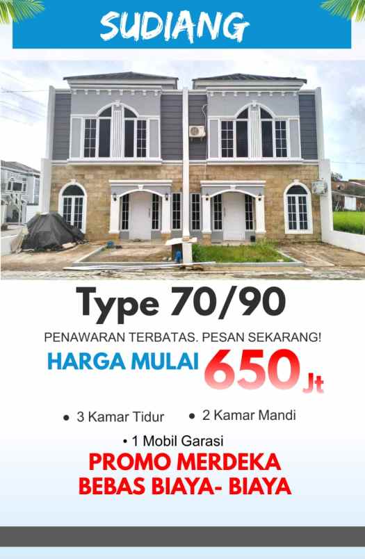 rumah 2 lantai di perumnas sudiang promo merdeka