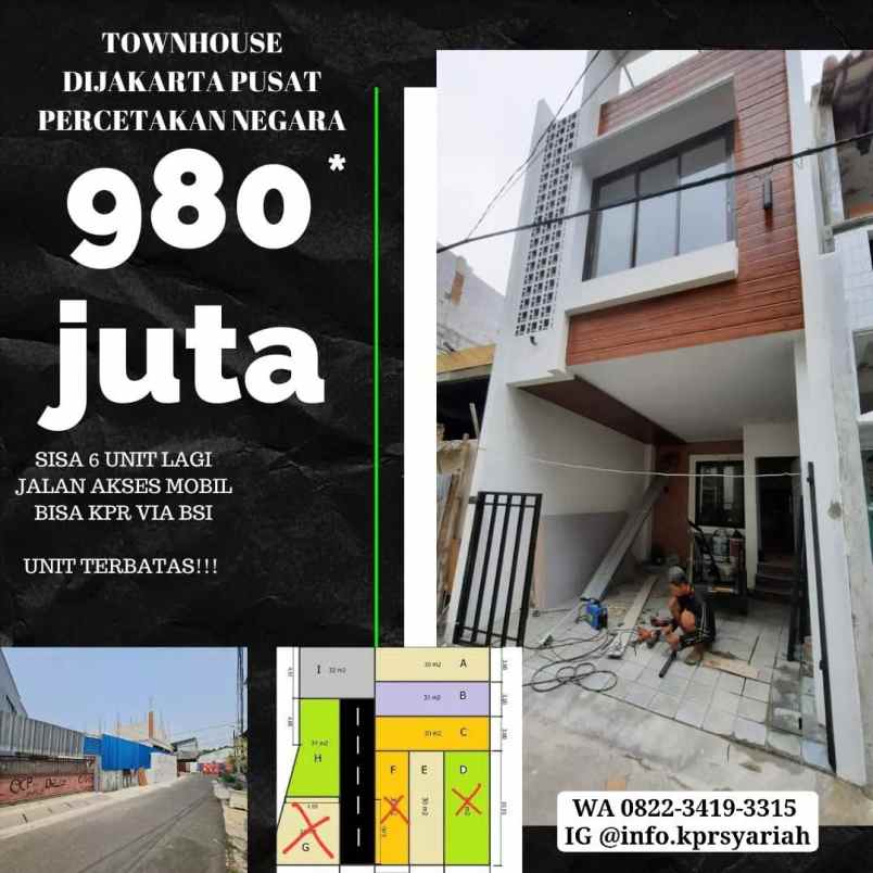 rumah 2 lantai strategis salemba jakarta pusat