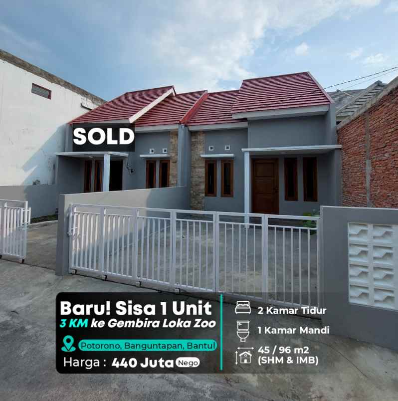 rumah baru cuma 3 km ke gedong kuning ringroad jogja