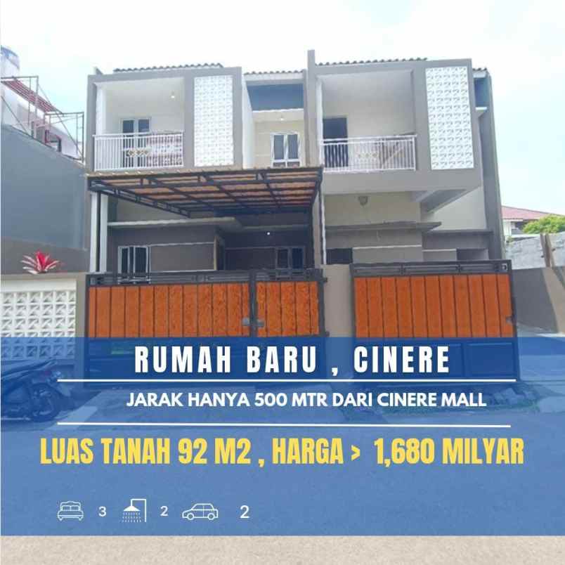 rumah baru dalam komplek nempel mal cinere bisa kpr