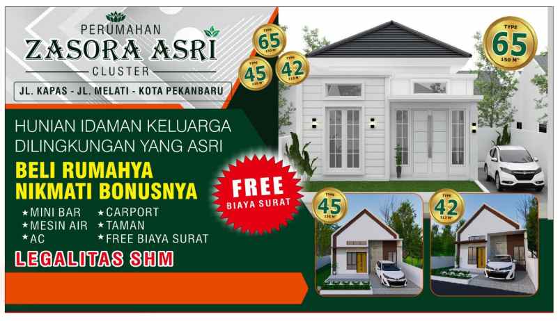 rumah cantik desain modern di kawasan zasora sari