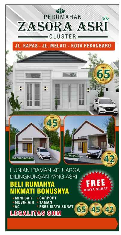 rumah cantik desain modern di kawasan zasora sari