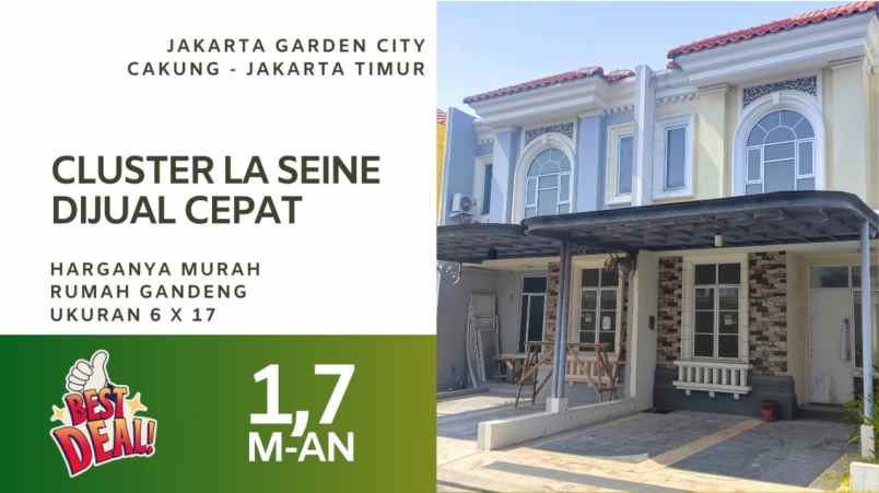 rumah dijual jakarta garden city harga bagus