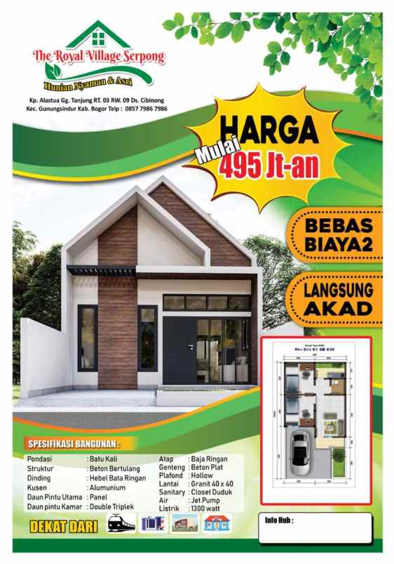 rumah dp 0 dekat bsd