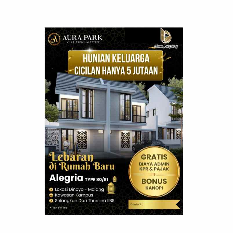 rumah elegan 2 lantai di malang