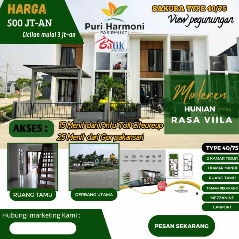 rumah mewah harga murah cash dan kpr