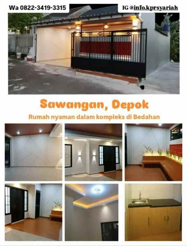rumah nyaman dalam kompleks di bedahan sawangan depok