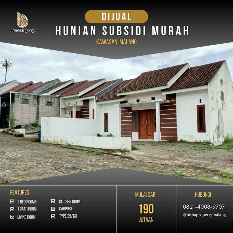 rumah subsidi 1 lantai di malang