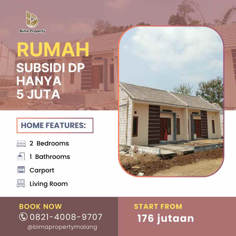 rumah subsidi shgb dp 5 juta area malang kabupaten