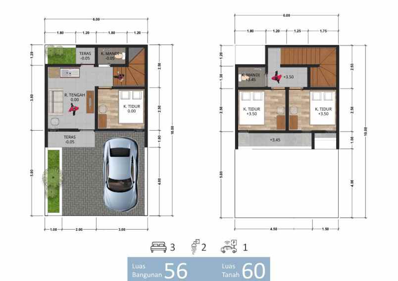 rumah syariah di perbatasan pamulang dan depok