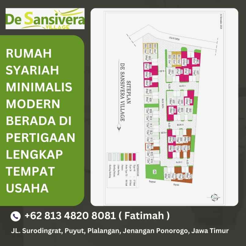 rumah syariah lengkap dengan tempat usaha di ponorogo