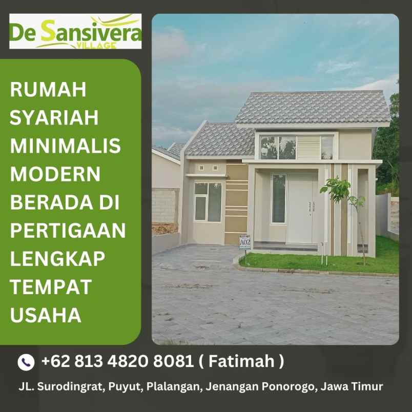 rumah syariah lengkap dengan tempat usaha di ponorogo