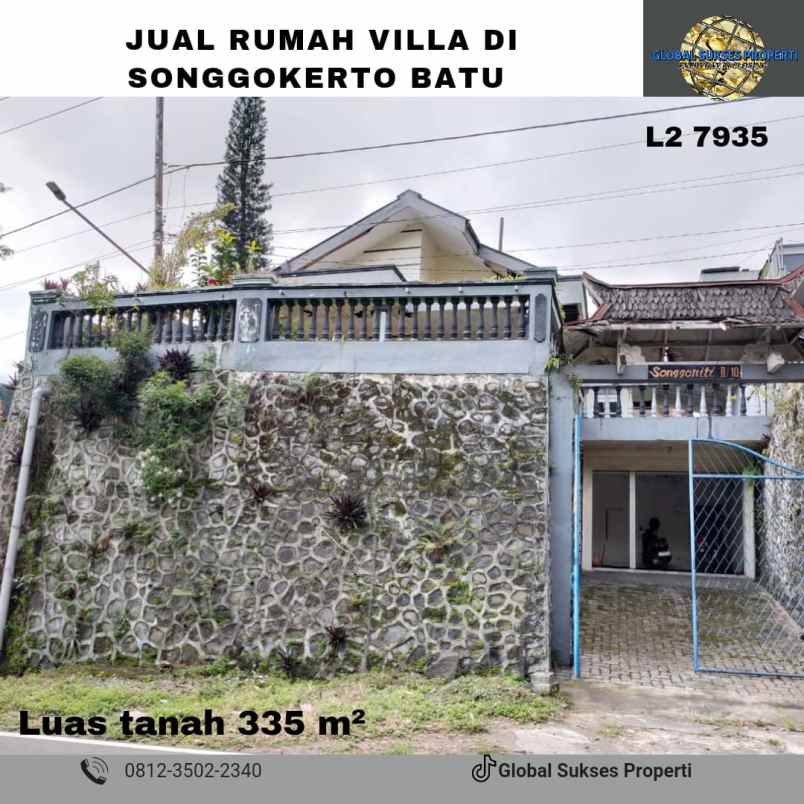 rumah vila bagus harga bagus di songgokerto kota batu