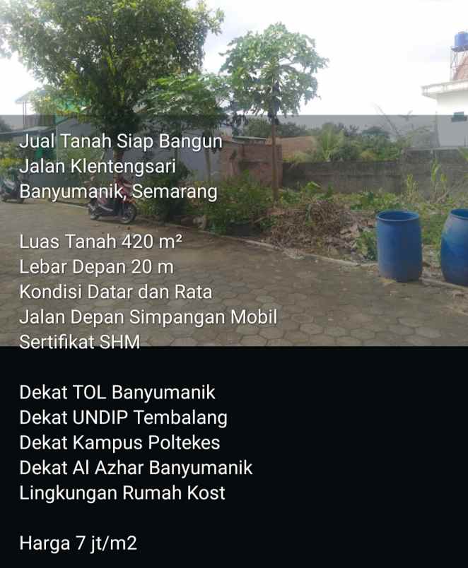tanah dekat undip tembalang semarang