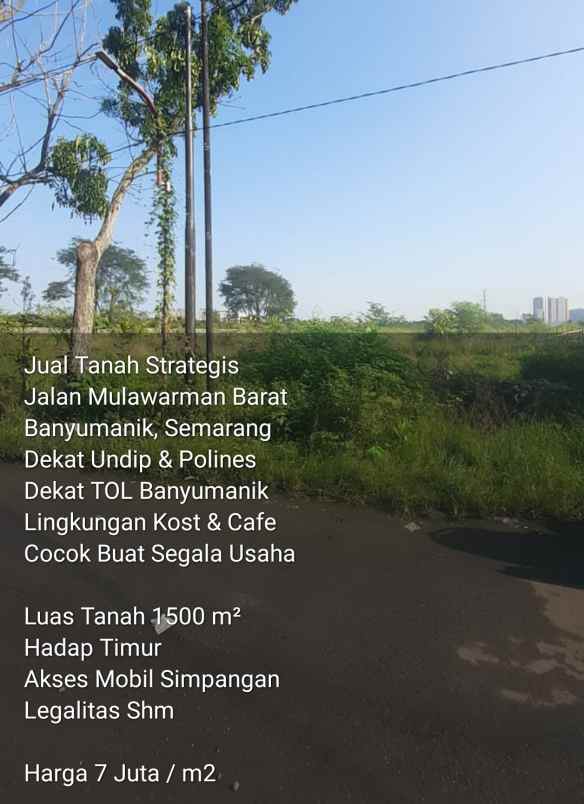 tanah dekat undip tembalang semarang