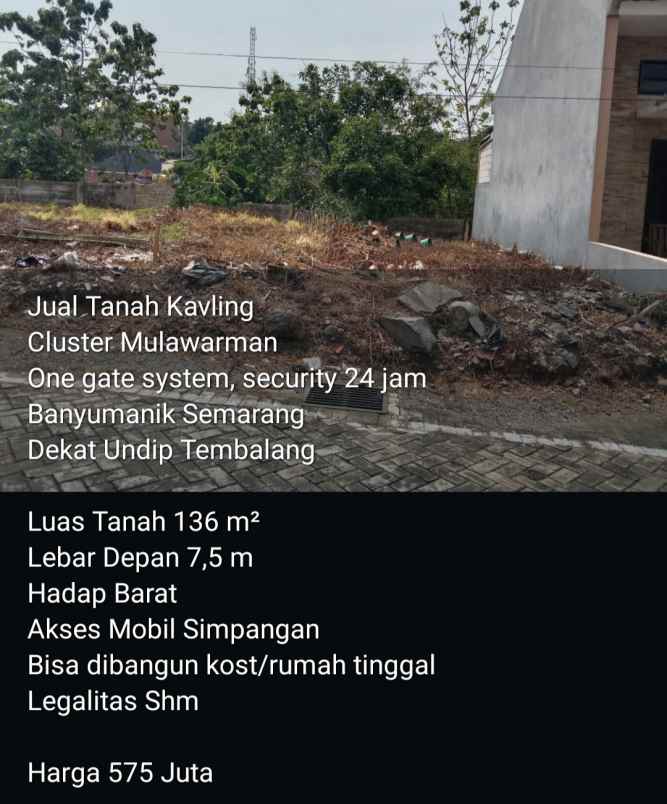 tanah dekat undip tembalang semarang