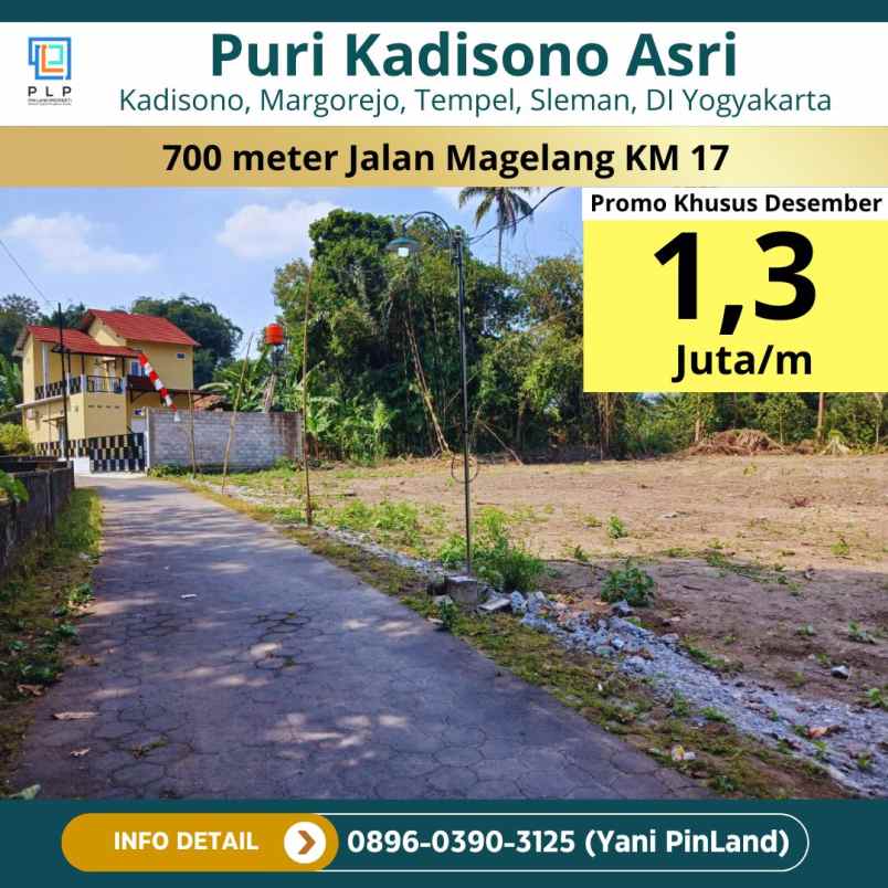 tanah kaveling murah area jalan magelang km 17