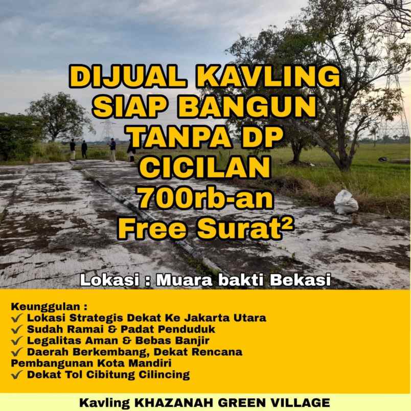 tanah kavling termurah dibekasi bisa dicicil