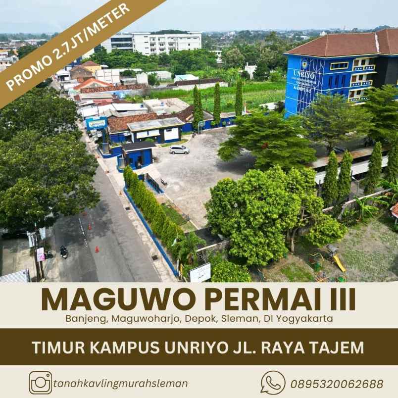 tanah kavlong 2 7jt meter di dekat jl raya tajem