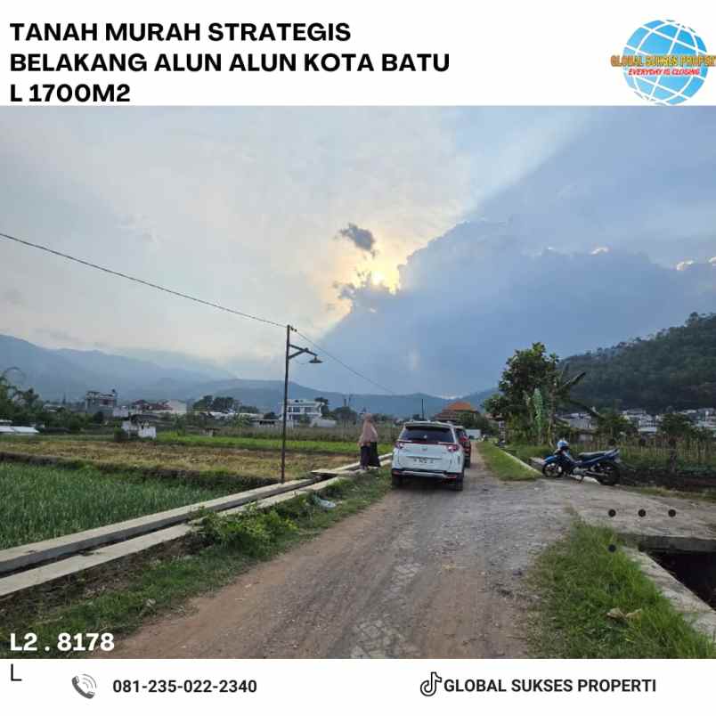 tanah sawah subur harga istimewa di ngaglik kota batu