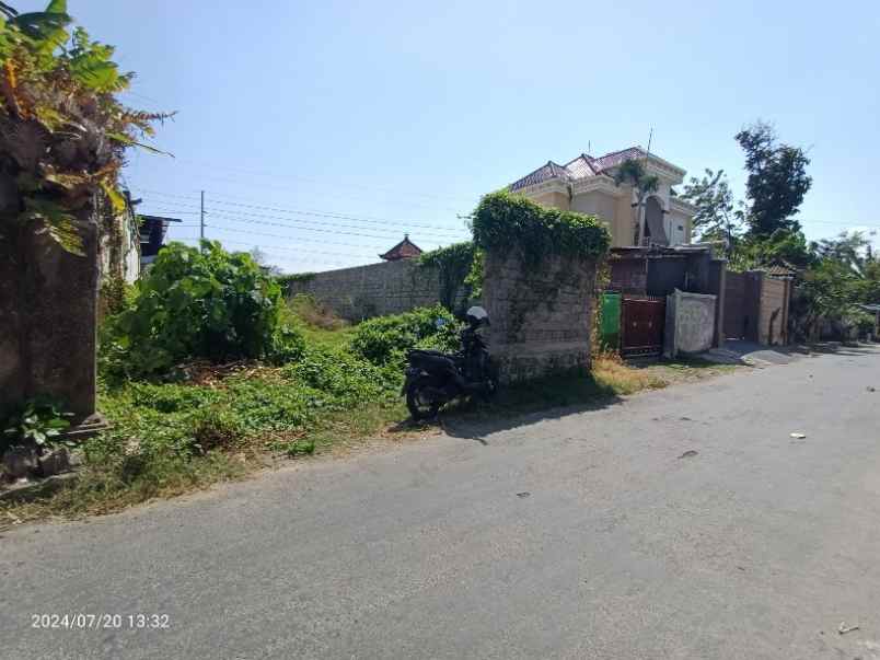 tanah view sawah di sanur bali dekat pantai mertasari