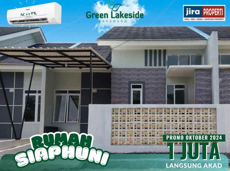 tanpa dp jaminan punya rumah green lakeside karawang