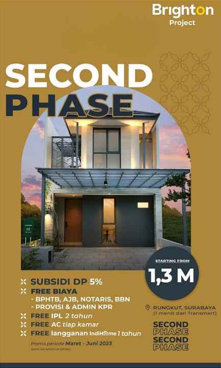 brand new residence rungkut promo subsidi dp bonus ac