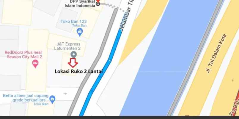 di sewakan ruko di tengah kota murah