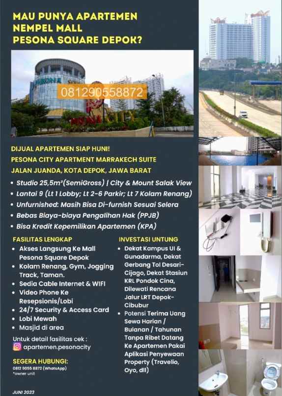 dijual apartemen jl ir h juanda no 99 bakti