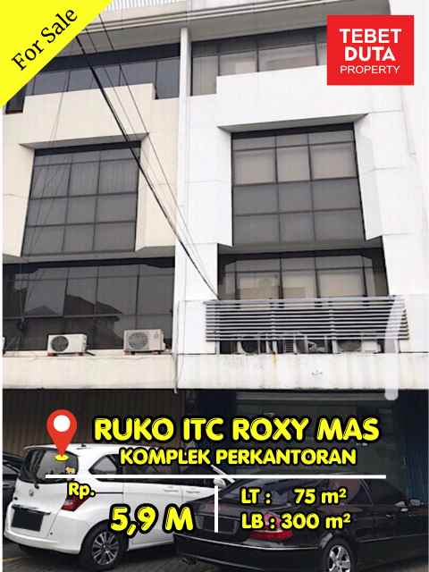 dijual ruko gudang kantor jl kh hasyim ashari cideng