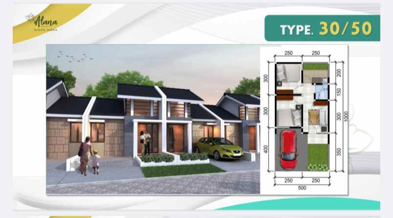 dijual rumah alana wisma indah