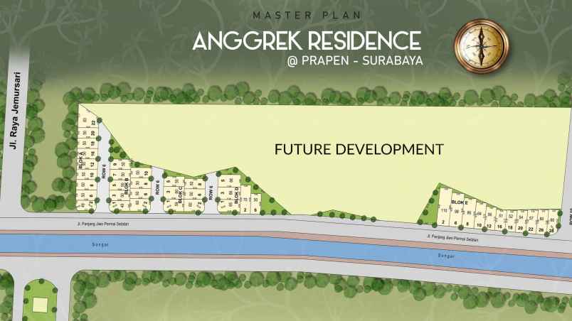 dijual rumah anggrek residence prapen