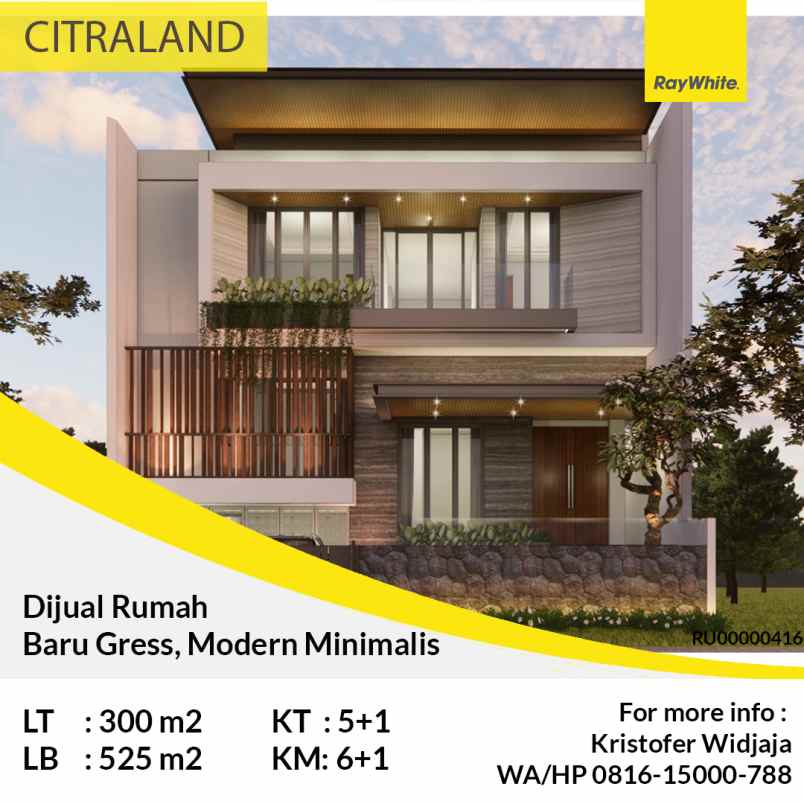 dijual rumah citraland surabaya