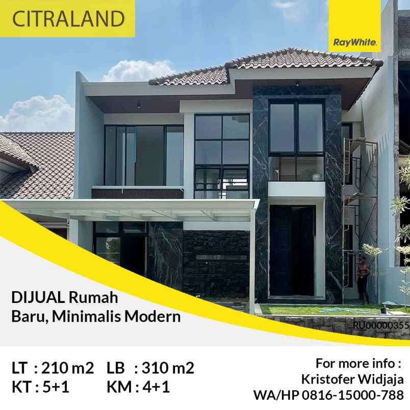 dijual rumah citraland surabaya