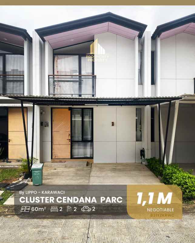 dijual rumah cluster cendana parc lippo